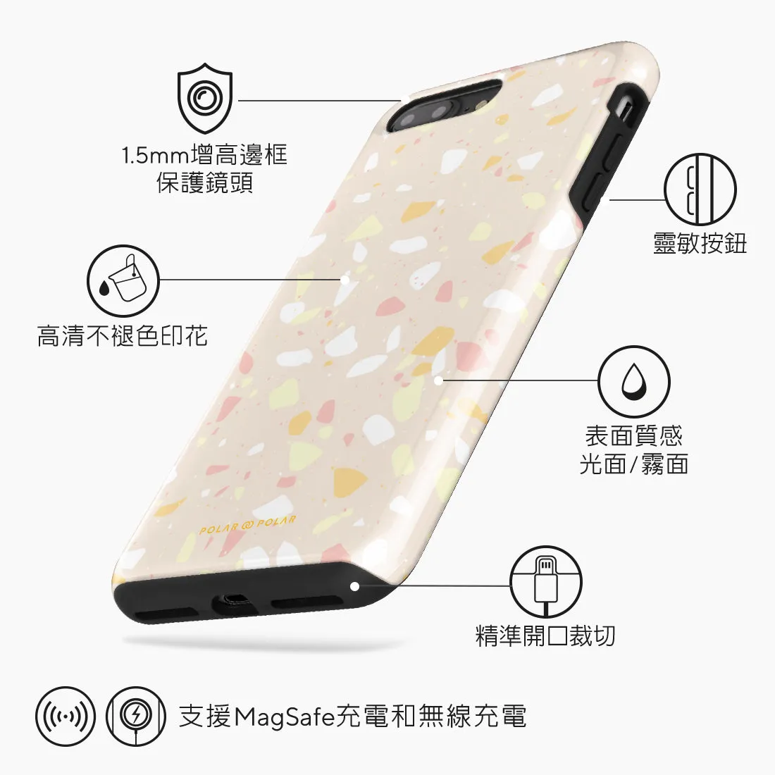 Beige Terrazzo Custom - iPhone 8 Plus/7 Plus Case