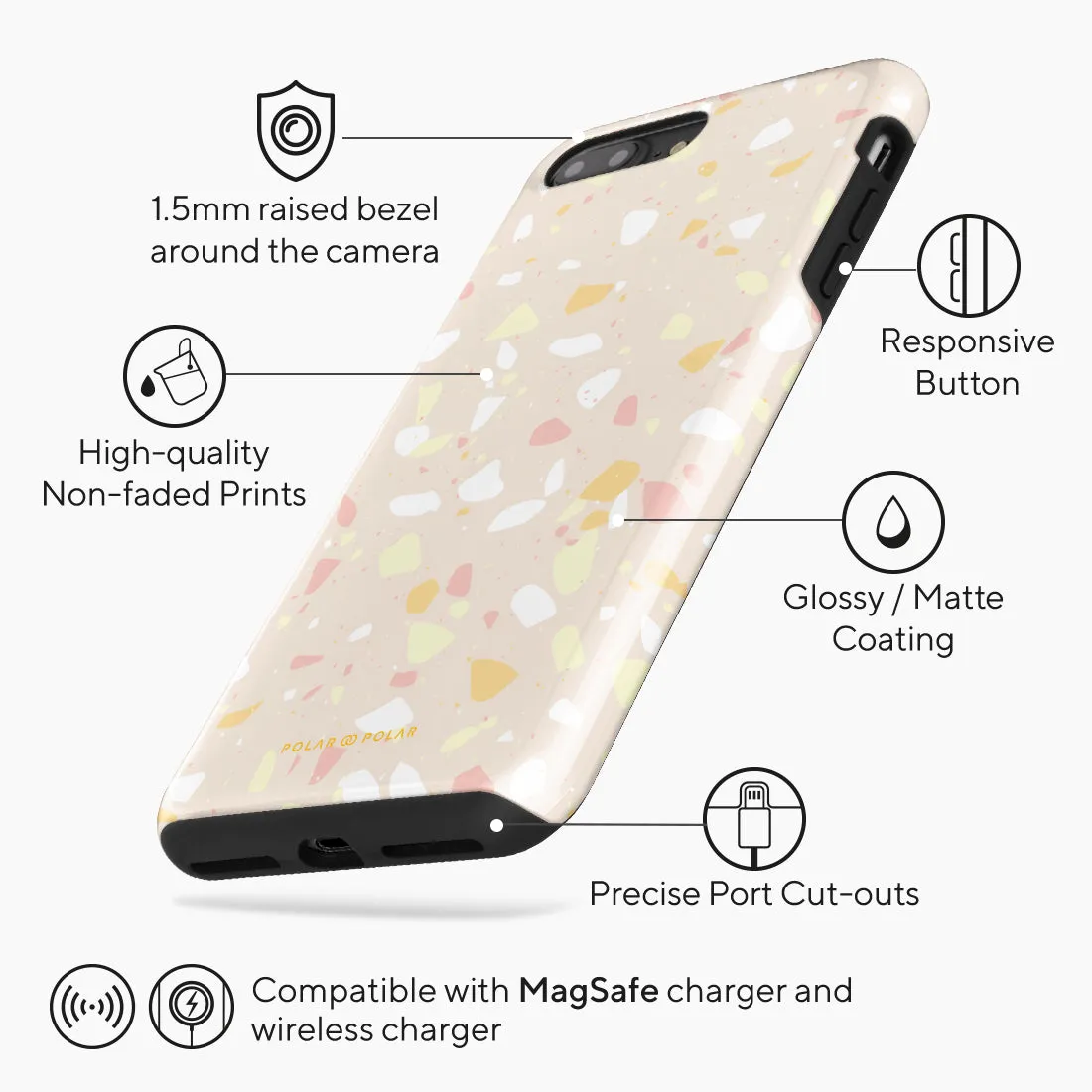 Beige Terrazzo Custom - iPhone 8 Plus/7 Plus Case