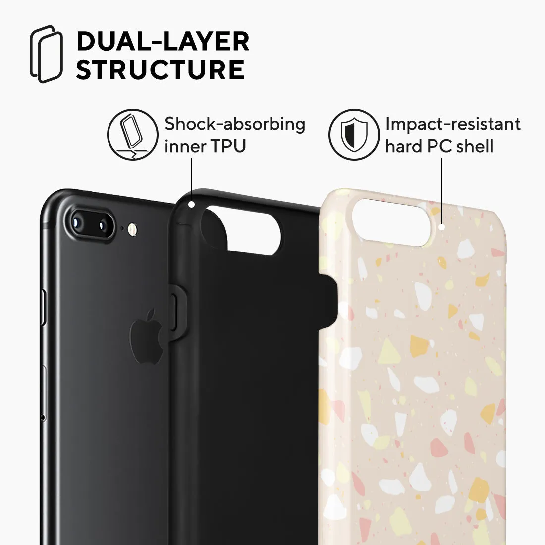 Beige Terrazzo Custom - iPhone 8 Plus/7 Plus Case