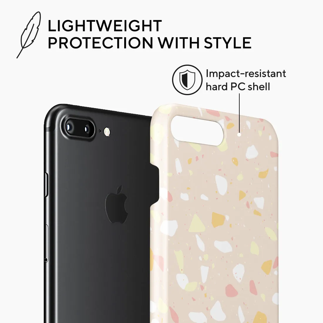 Beige Terrazzo Custom - iPhone 8 Plus/7 Plus Case