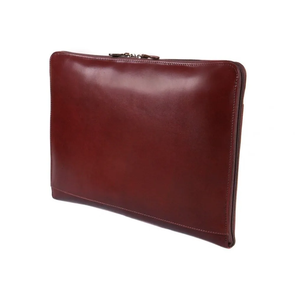 Belgrave Leather A4 Document Case - Dark Tan