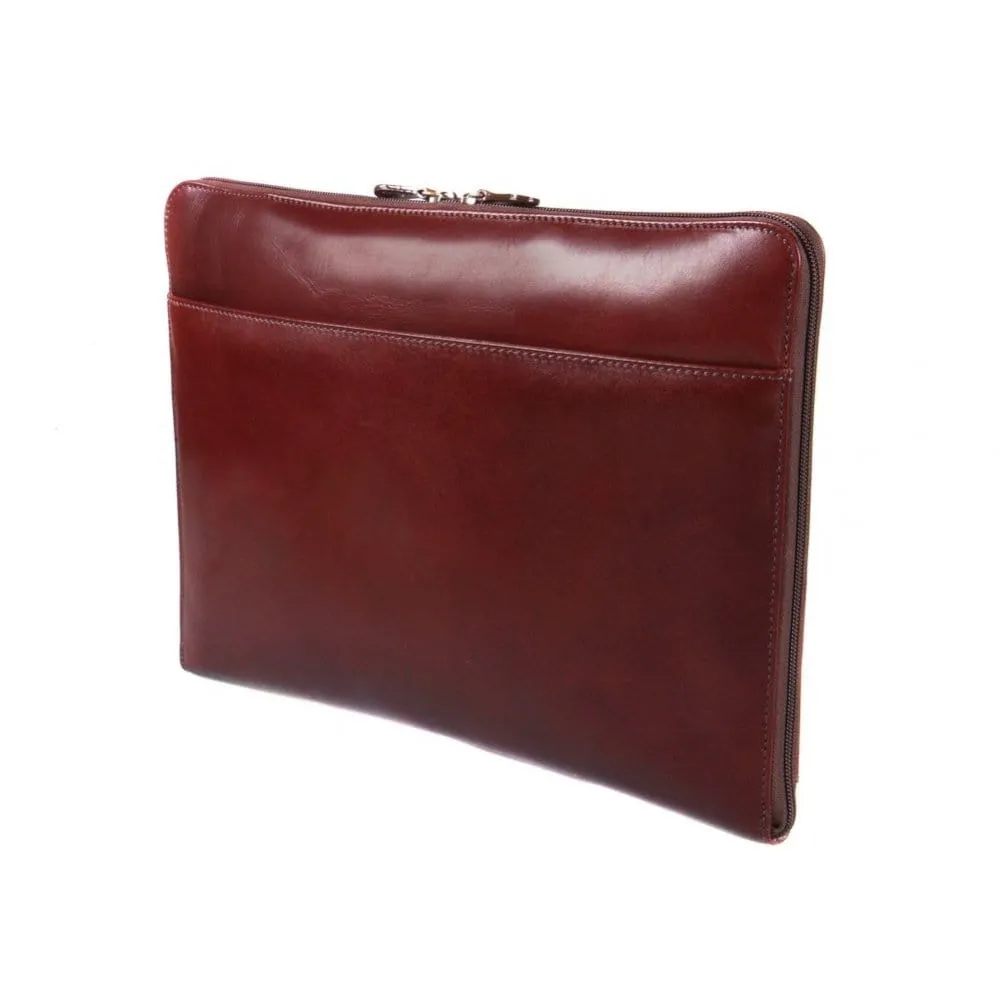 Belgrave Leather A4 Document Case - Dark Tan