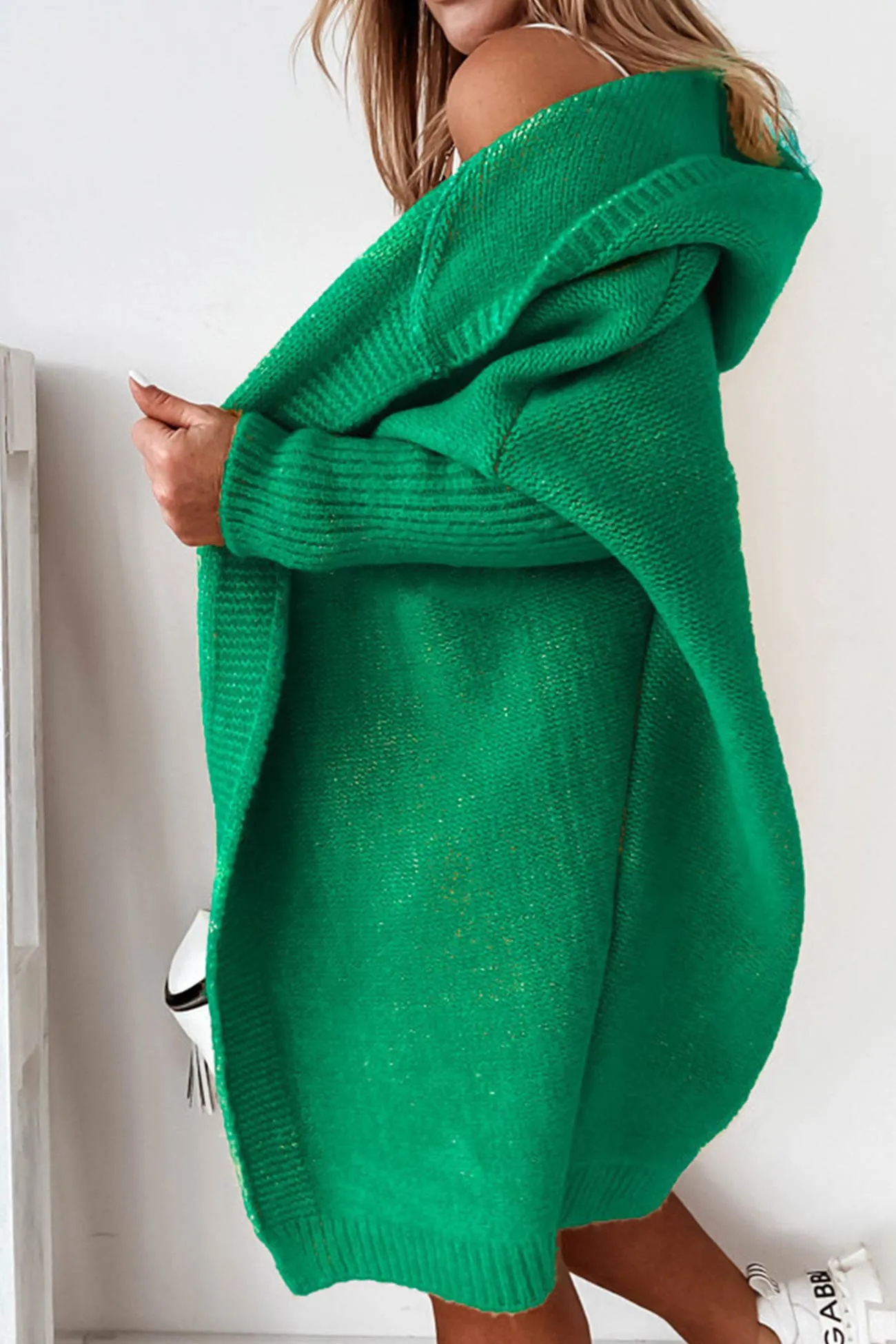 BerryBetty - Solid Open Front Hoodie Cardigan