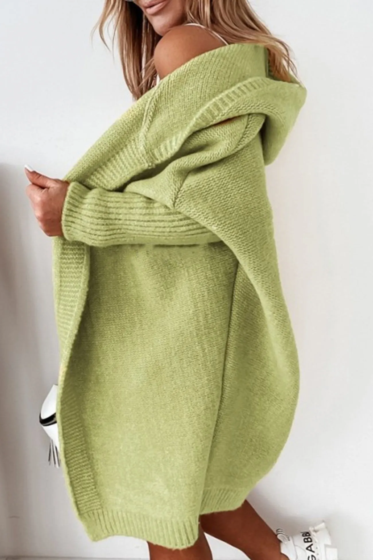 BerryBetty - Solid Open Front Hoodie Cardigan