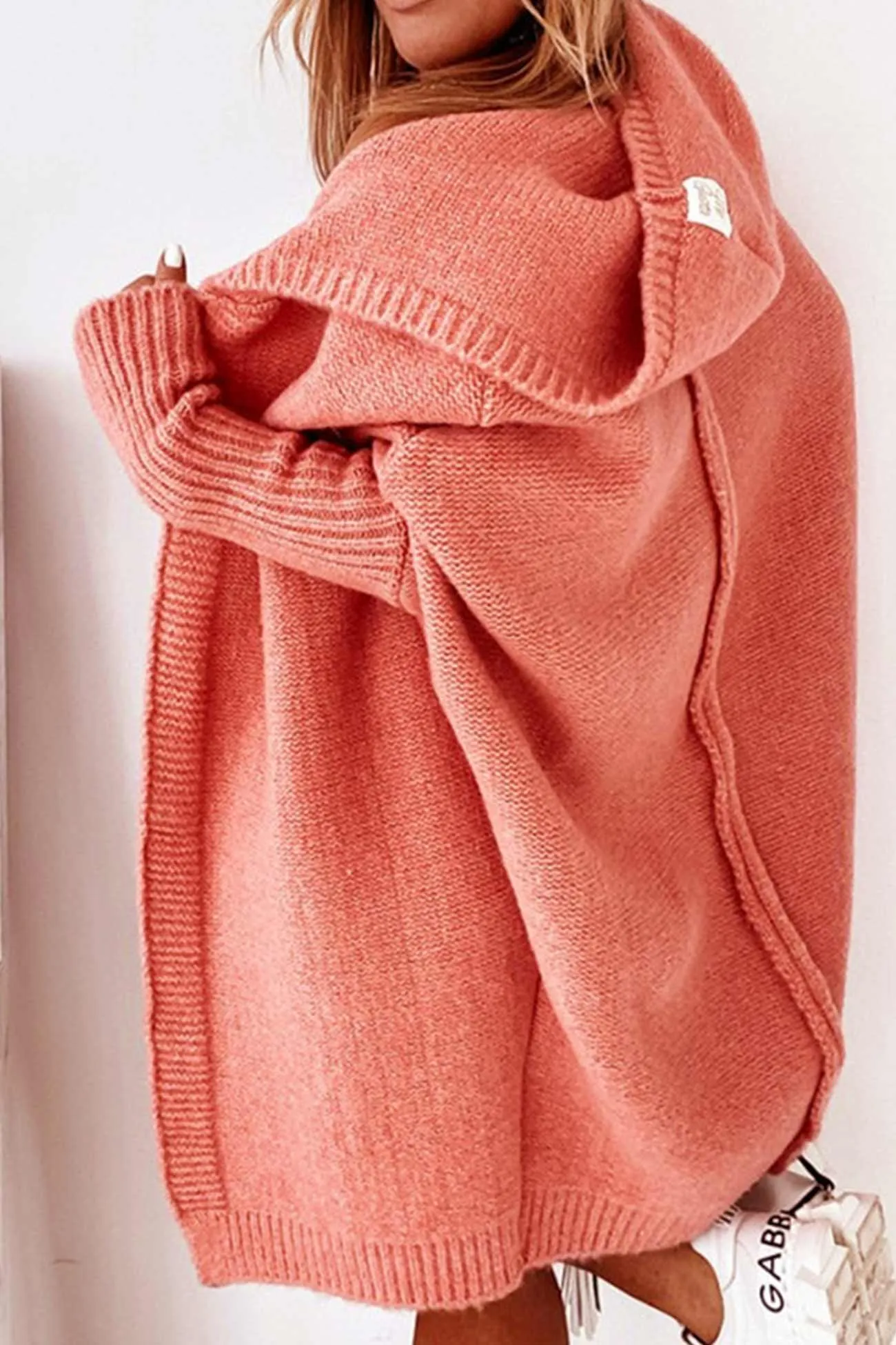 BerryBetty - Solid Open Front Hoodie Cardigan