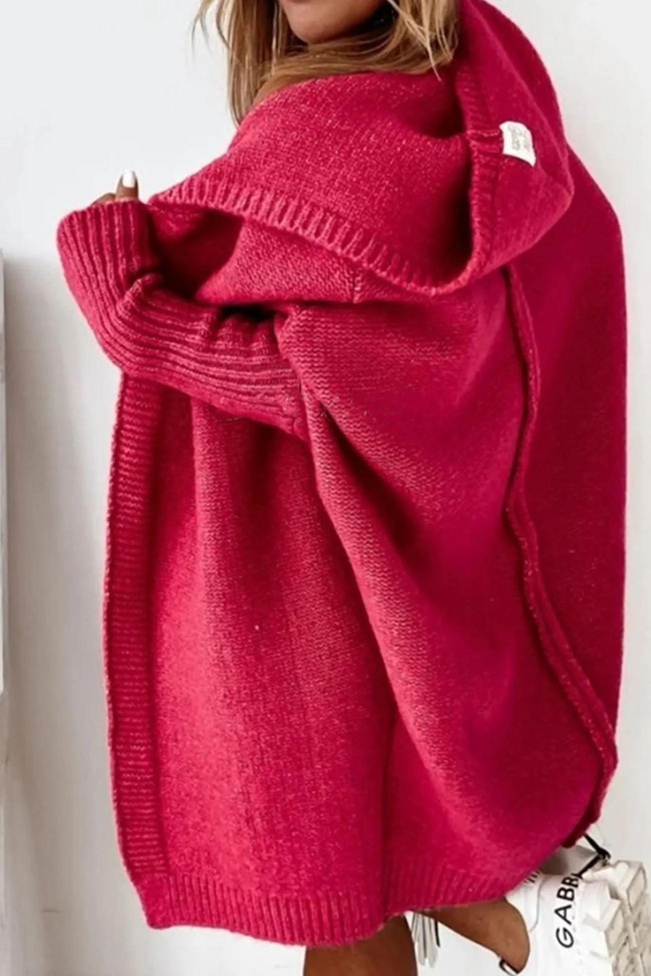 BerryBetty - Solid Open Front Hoodie Cardigan