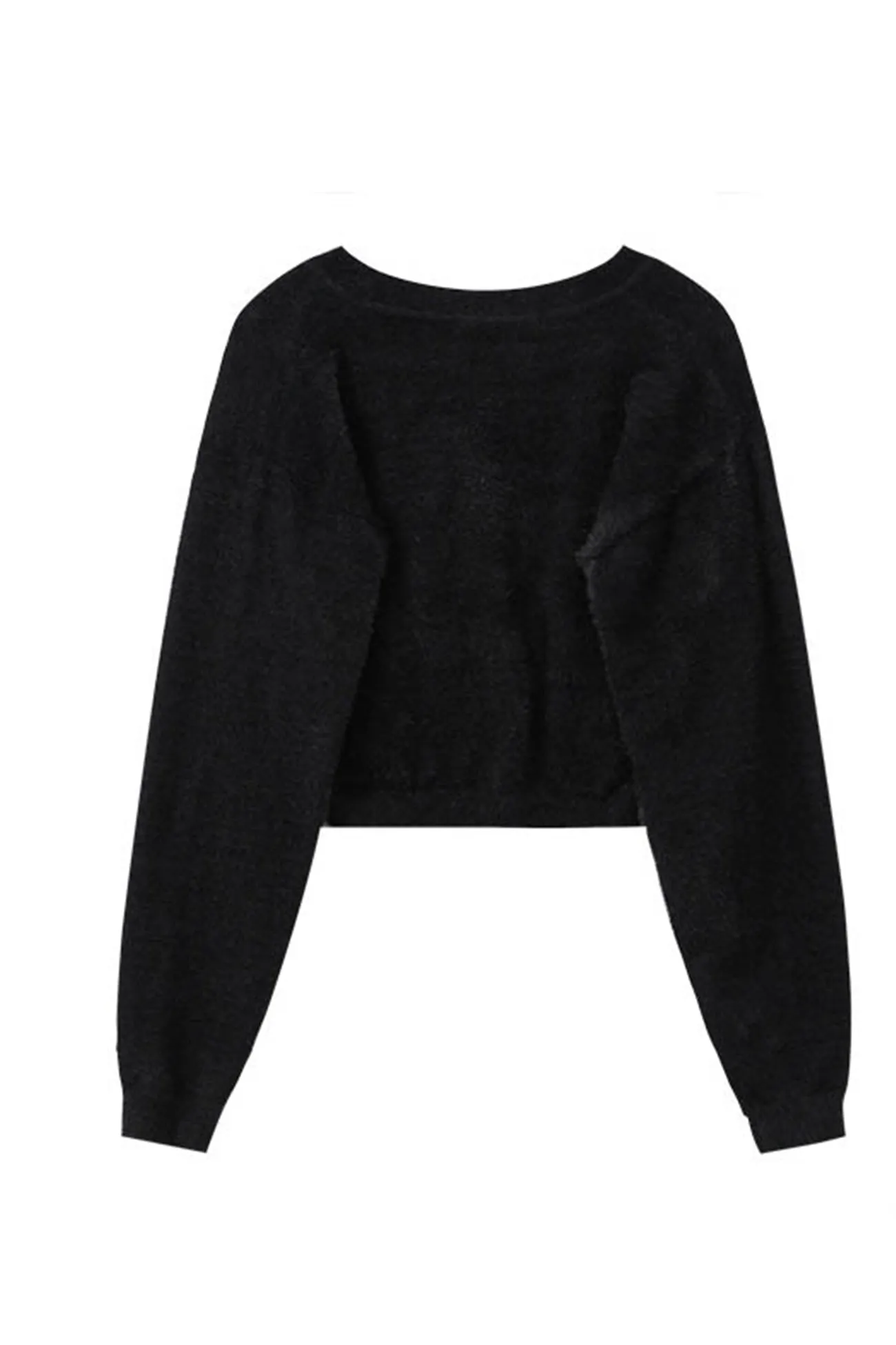 BerryBetty - V Neck Solid Color Cardigan