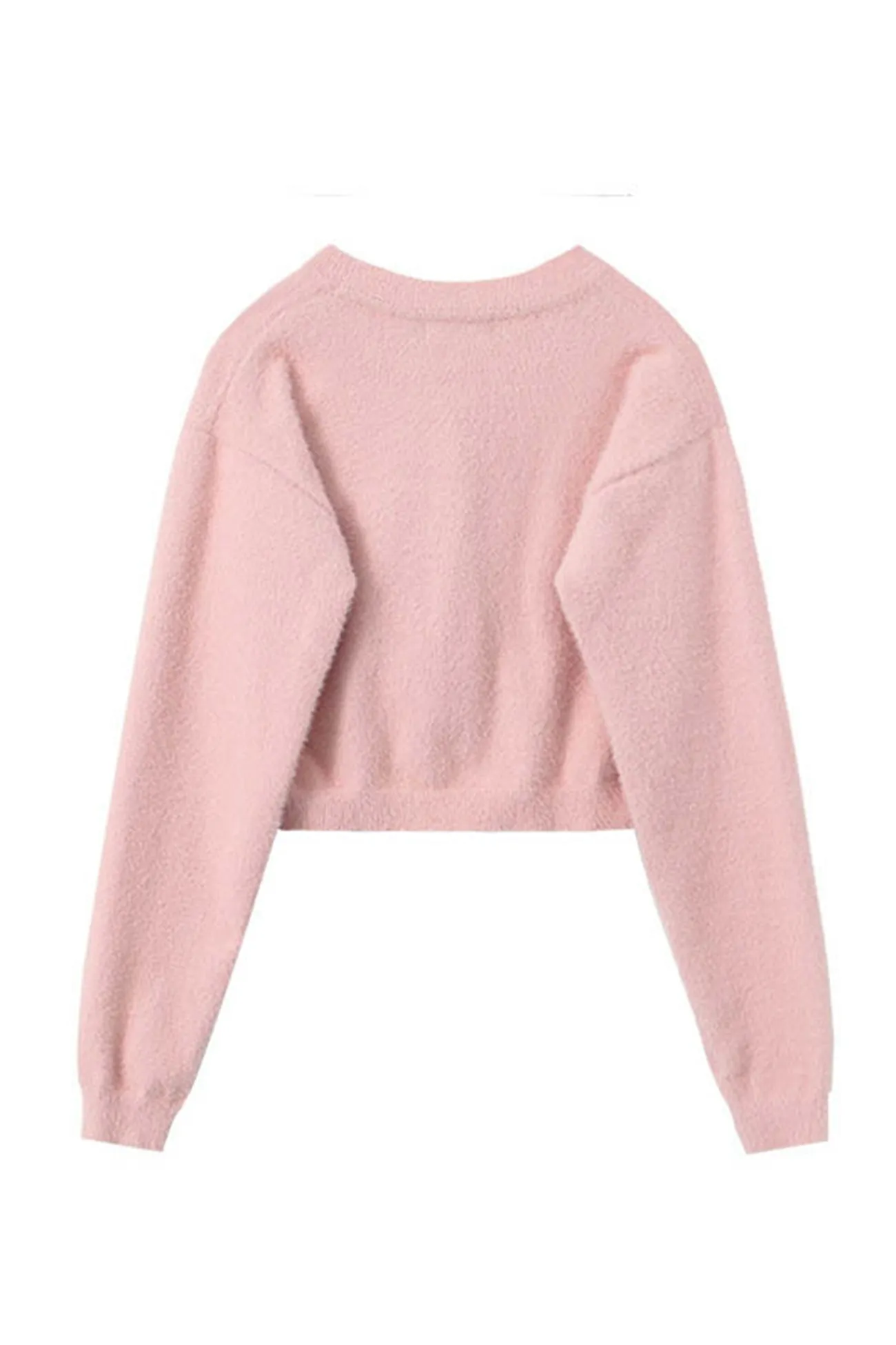 BerryBetty - V Neck Solid Color Cardigan