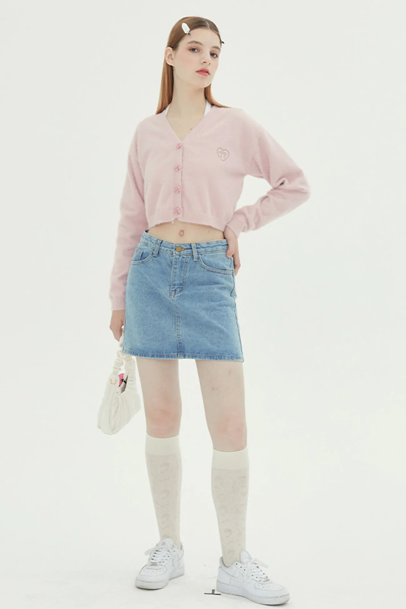 BerryBetty - V Neck Solid Color Cardigan