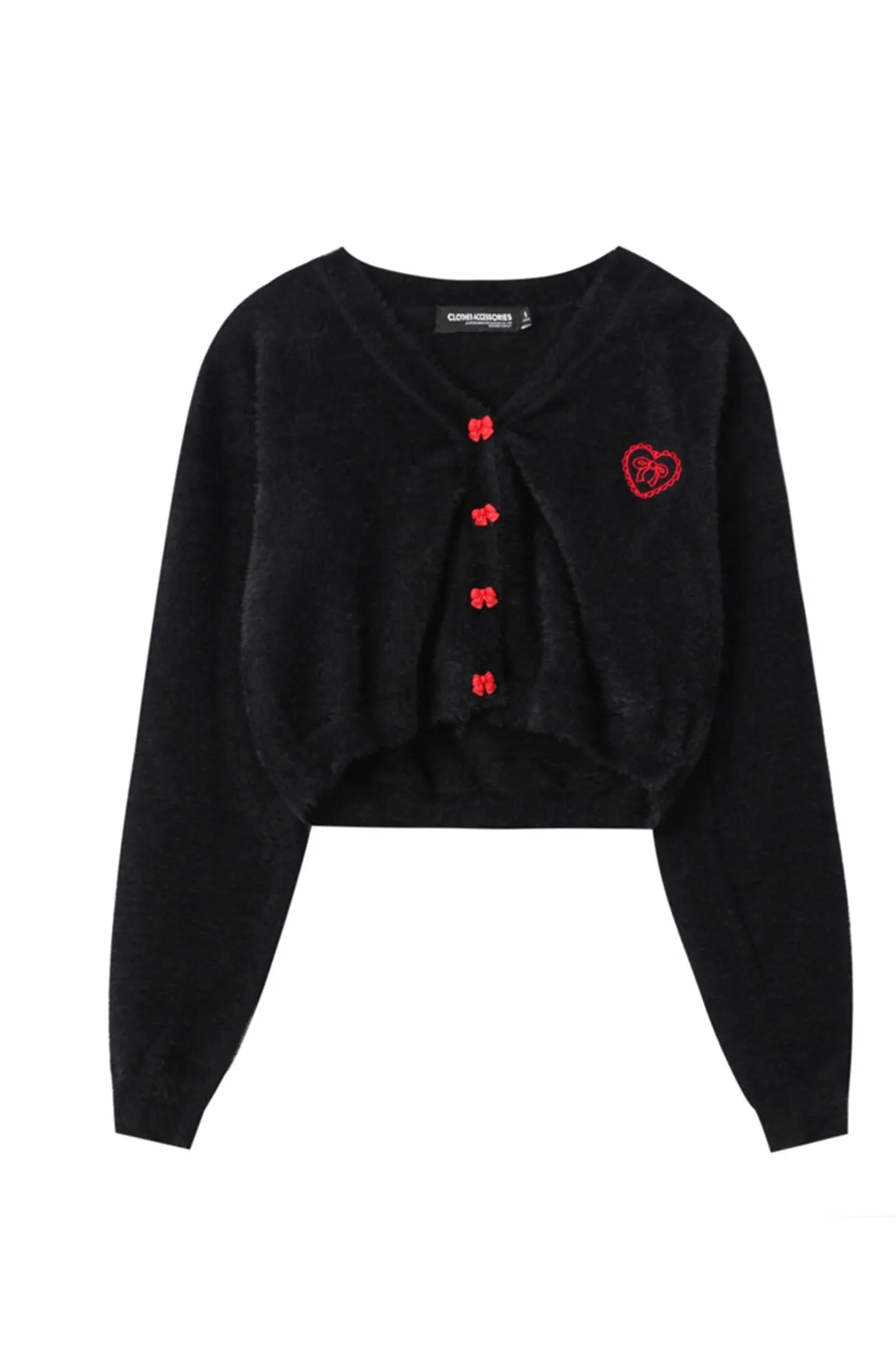 BerryBetty - V Neck Solid Color Cardigan