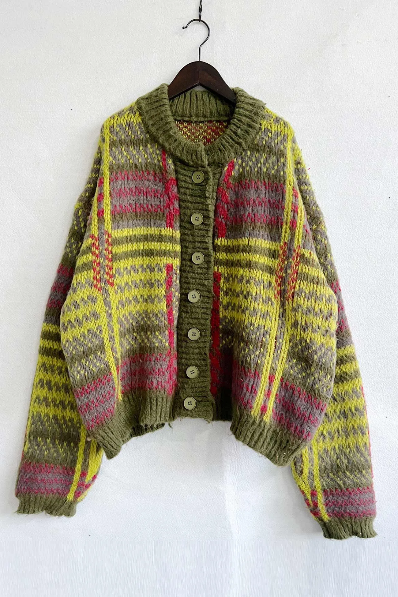 BerryBetty - Vintage Contrast Striped Cardigan