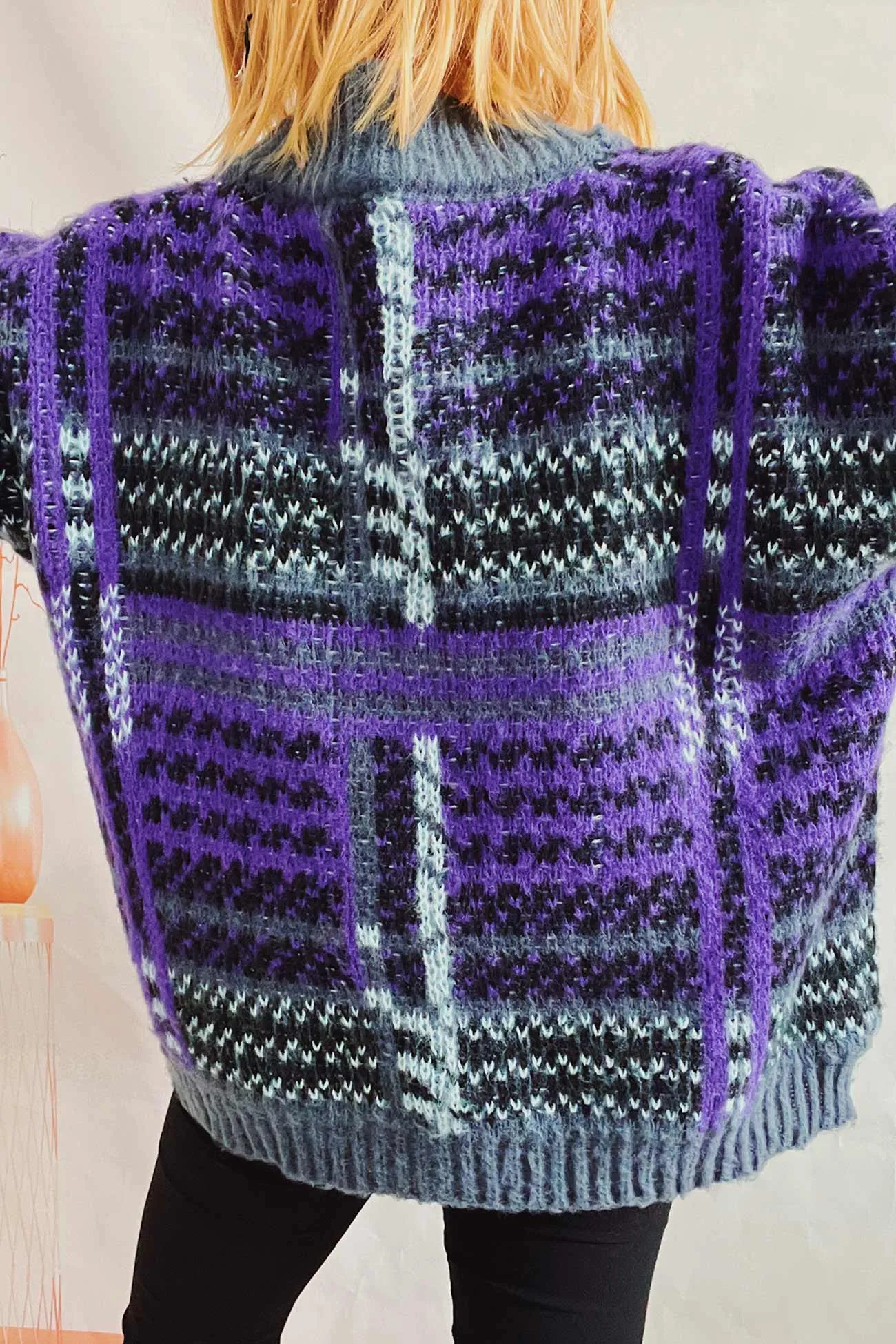 BerryBetty - Vintage Contrast Striped Cardigan