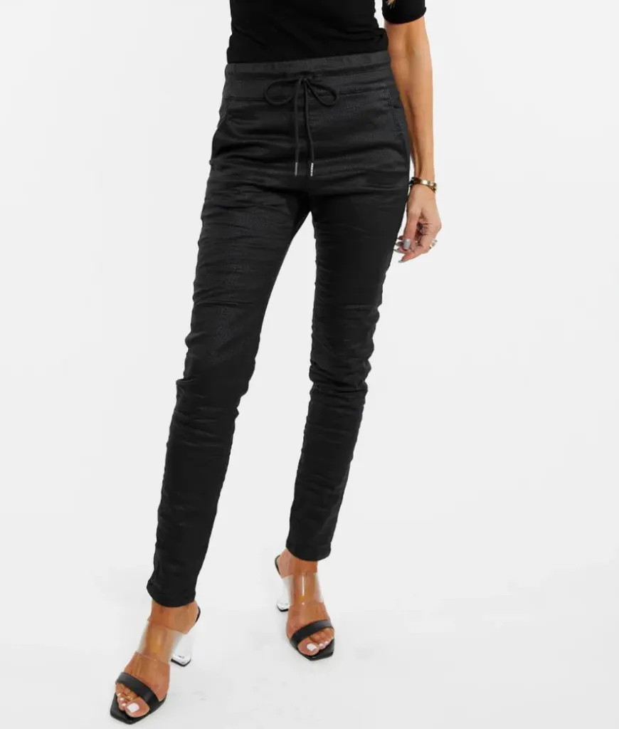 Bevy Flog Black Drawstring Pants