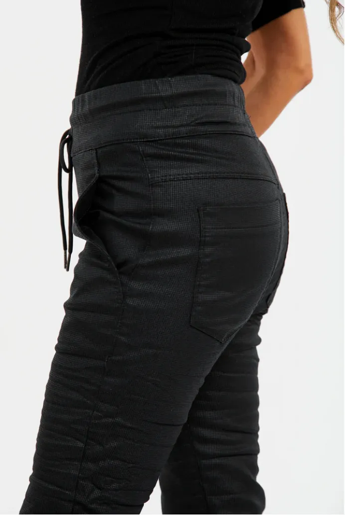 Bevy Flog Black Drawstring Pants