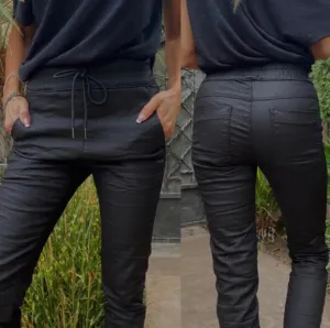 Bevy Flog Black Drawstring Pants