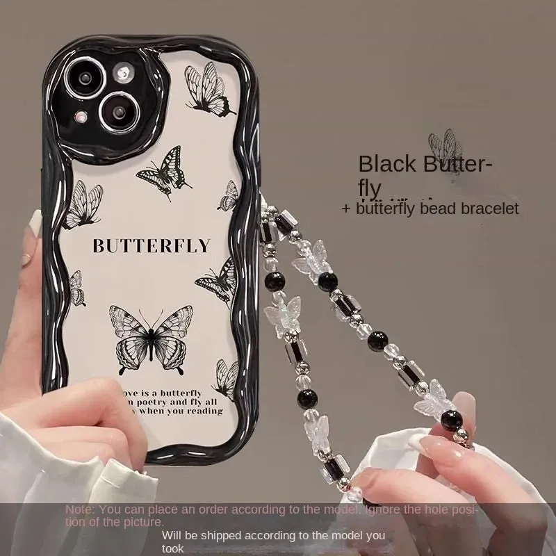 Black Butterfly Phone Case For Samsung Galaxy A54 A24 A33 A34 A73 5G A31 A32 A51 A52 A53 A71 A72 A30 A20 A50 A50S A30S soft