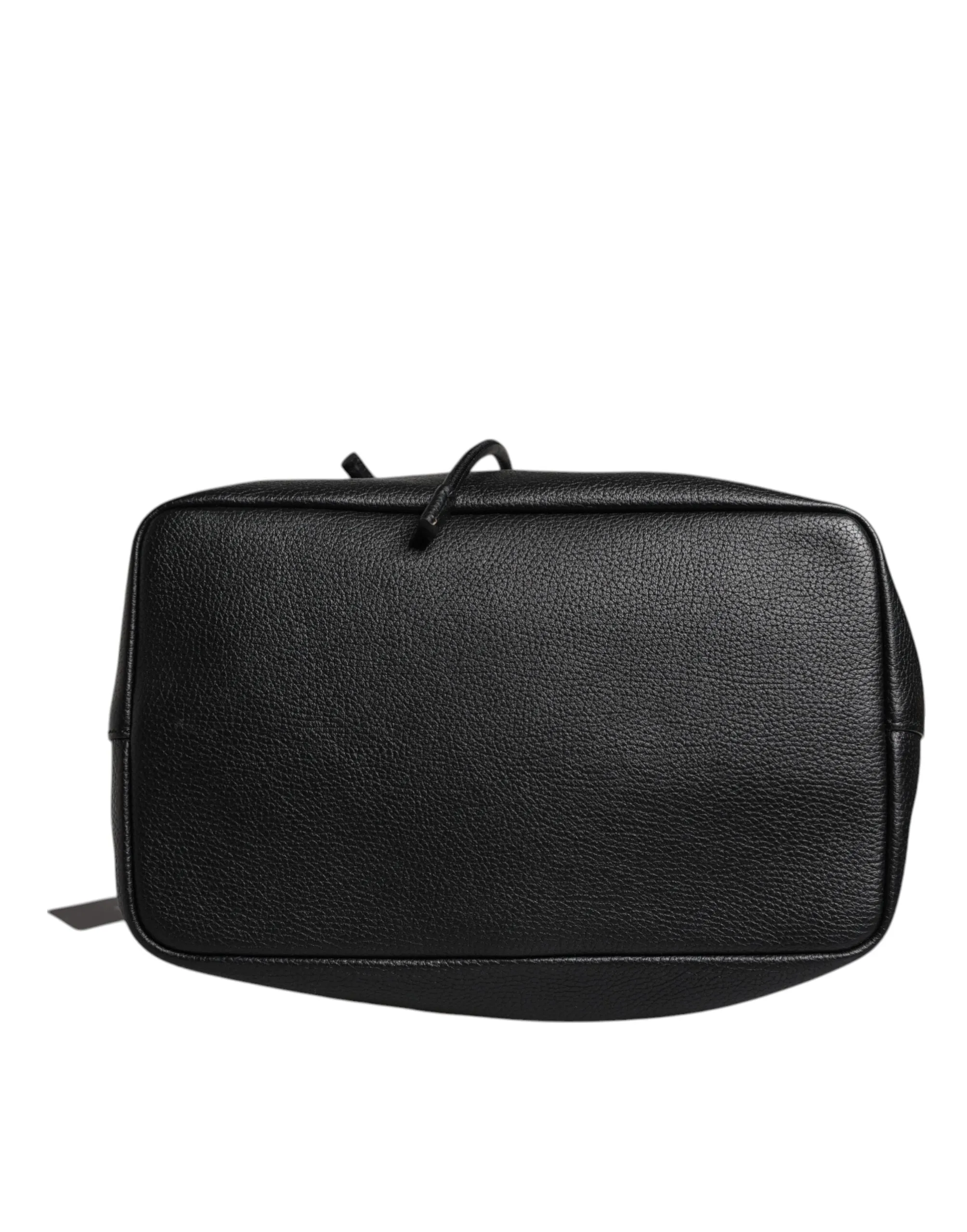 Black Calfskin Leather DOLCE Shoulder Bucket Bag