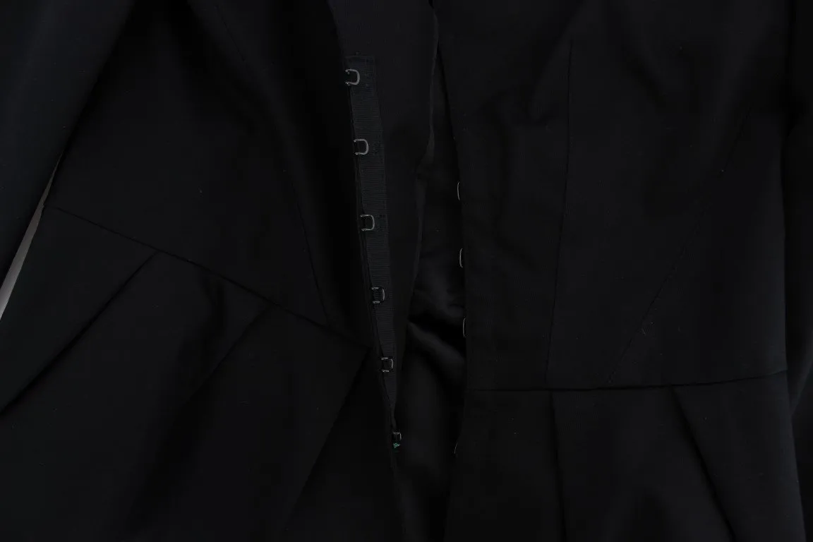 Black Cotton Stretch Suit