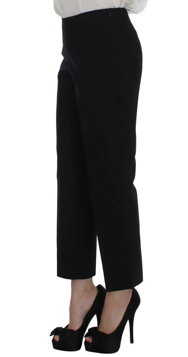 Black Cotton Stretch Suit