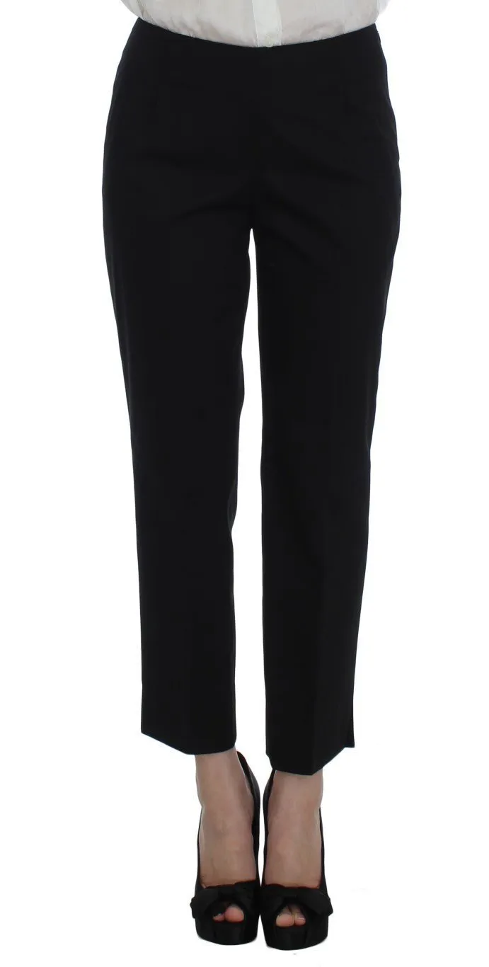 Black Cotton Stretch Suit