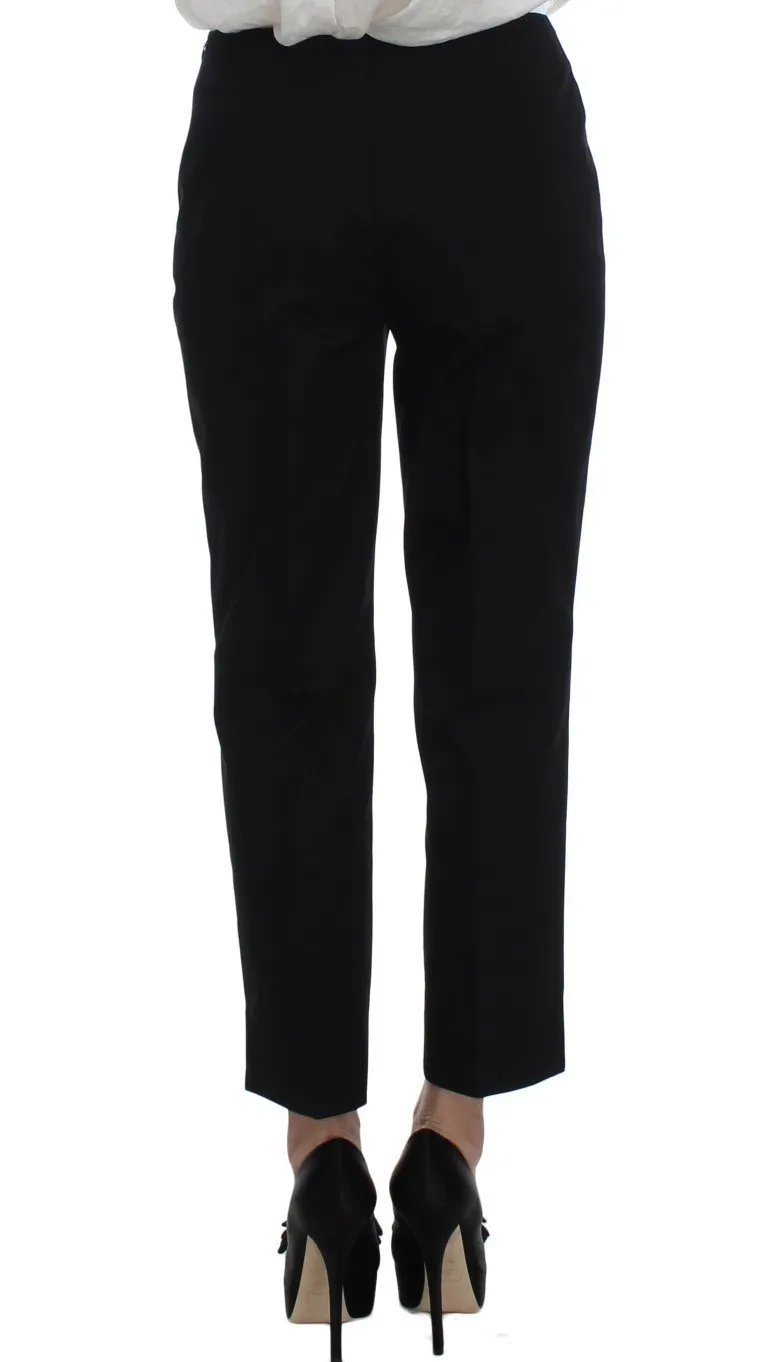 Black Cotton Stretch Suit