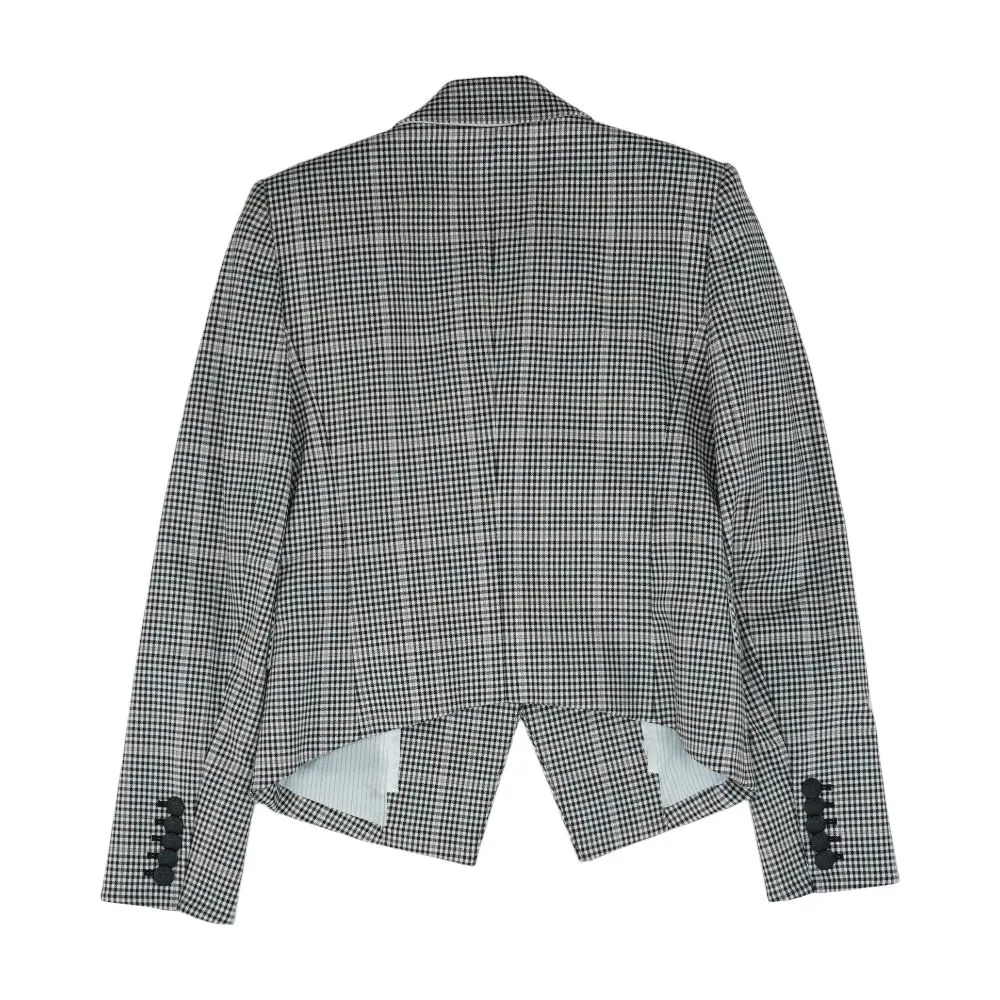 Black Plaid Blazer