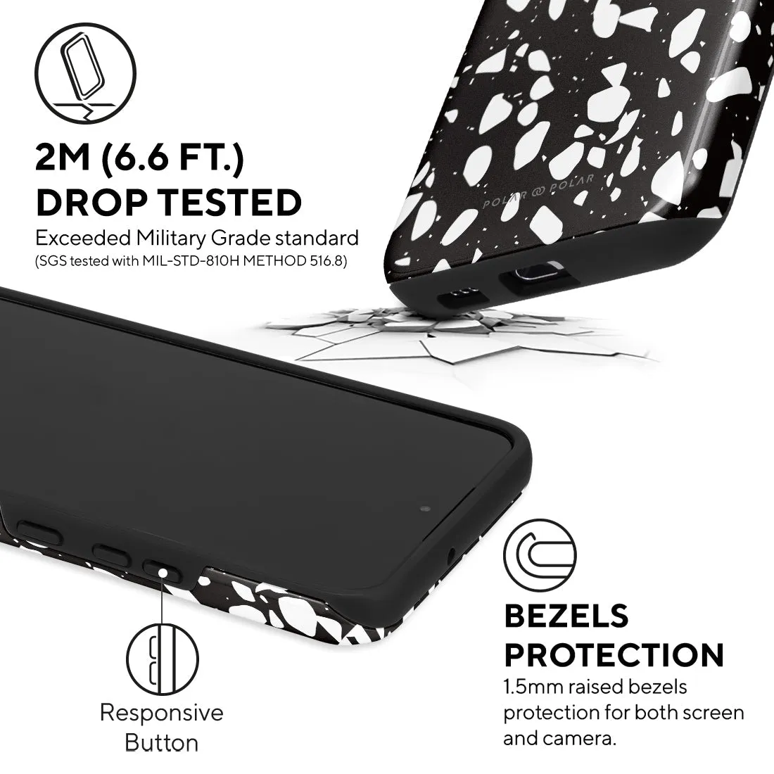 Black Rocky Road Terrazzo Custom - Samsung Galaxy S22  5G Case