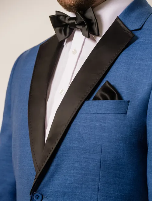Black Satin Bowtie