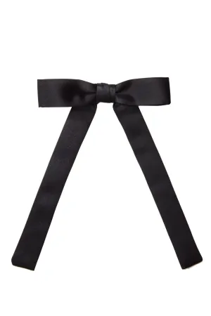 Black Satin Western Bow Tie