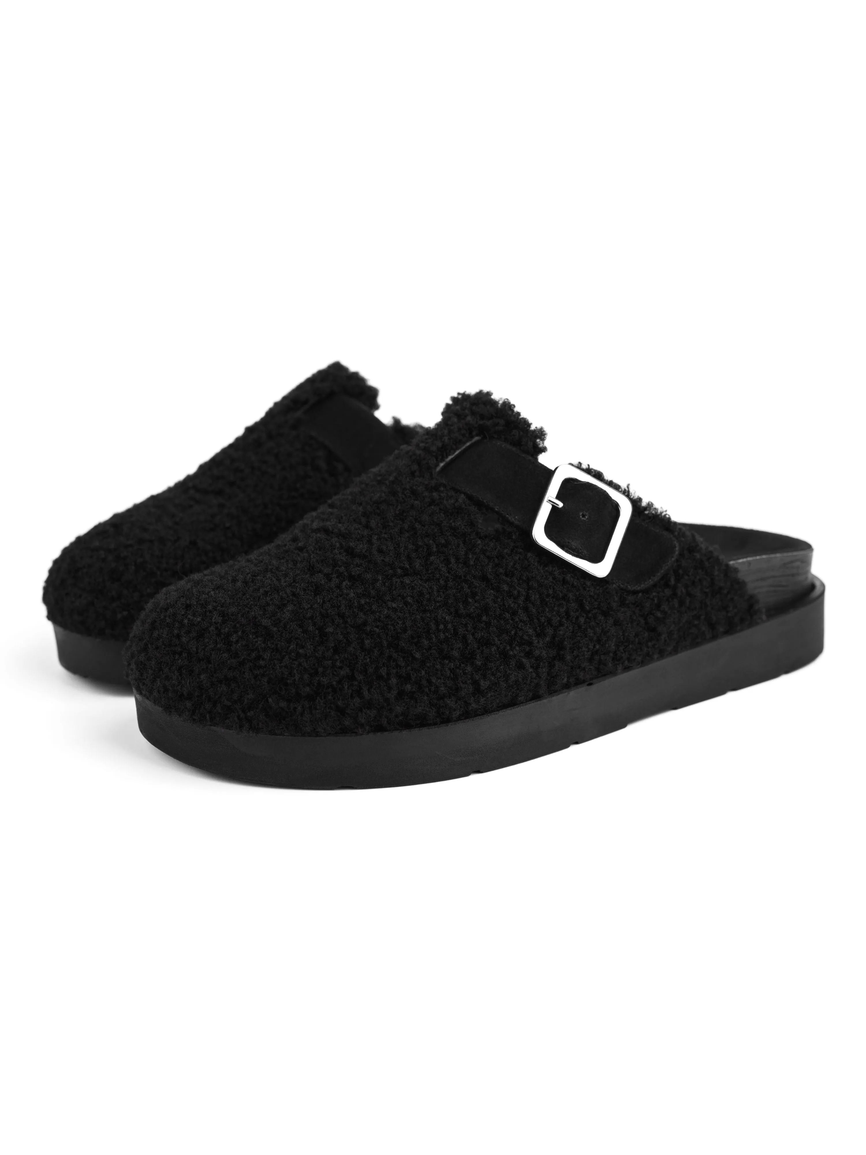 Black Sheep Fur High Clogs