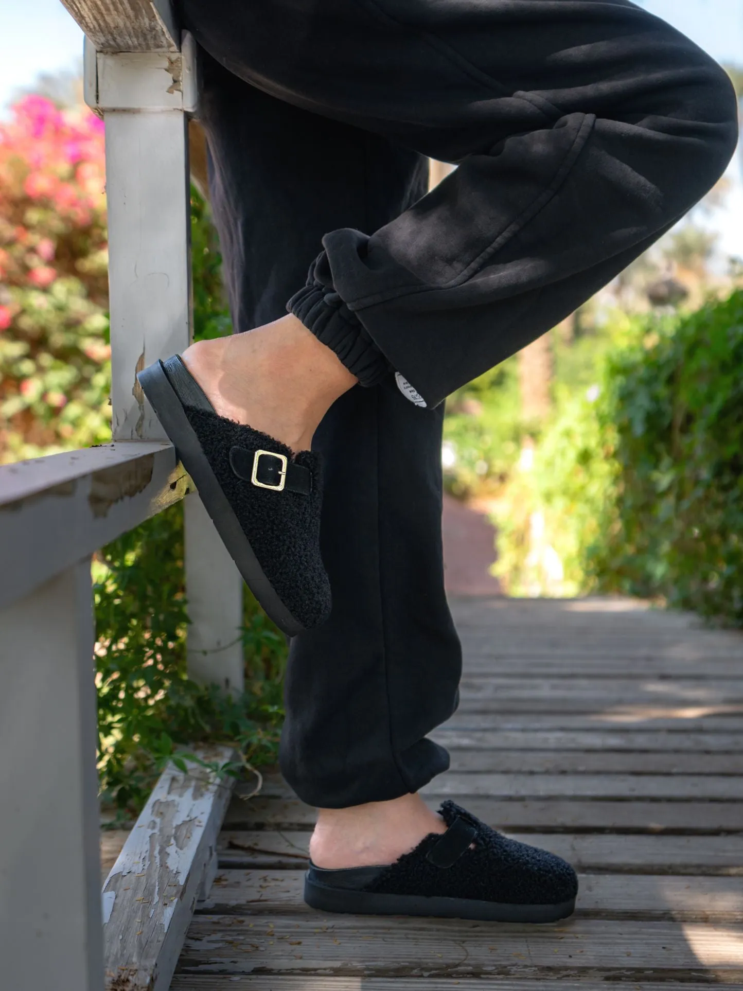 Black Sheep Fur High Clogs