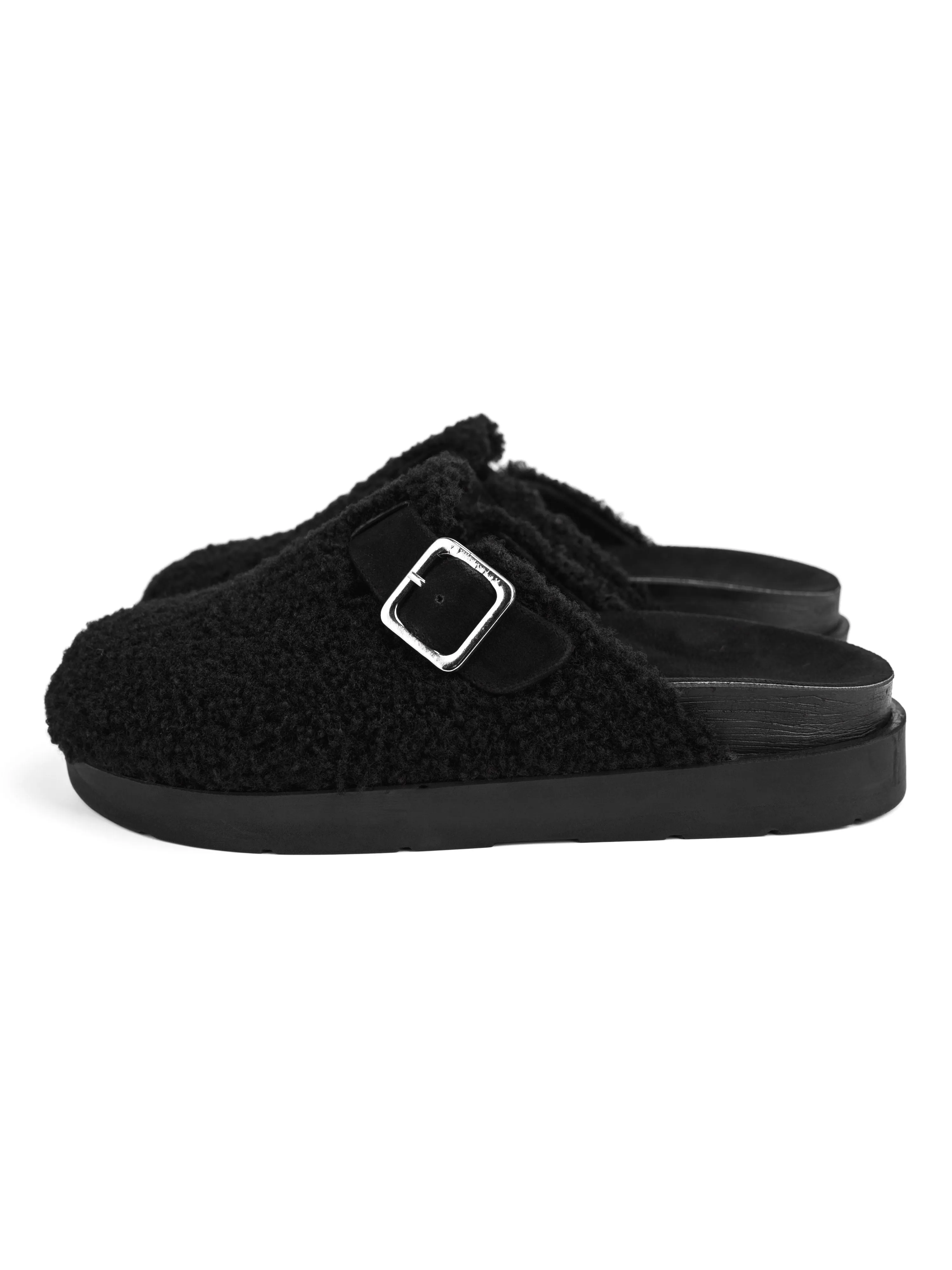 Black Sheep Fur High Clogs