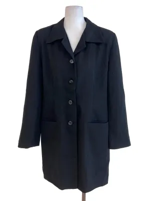 Black Single Breasted Four Buttons Blazer