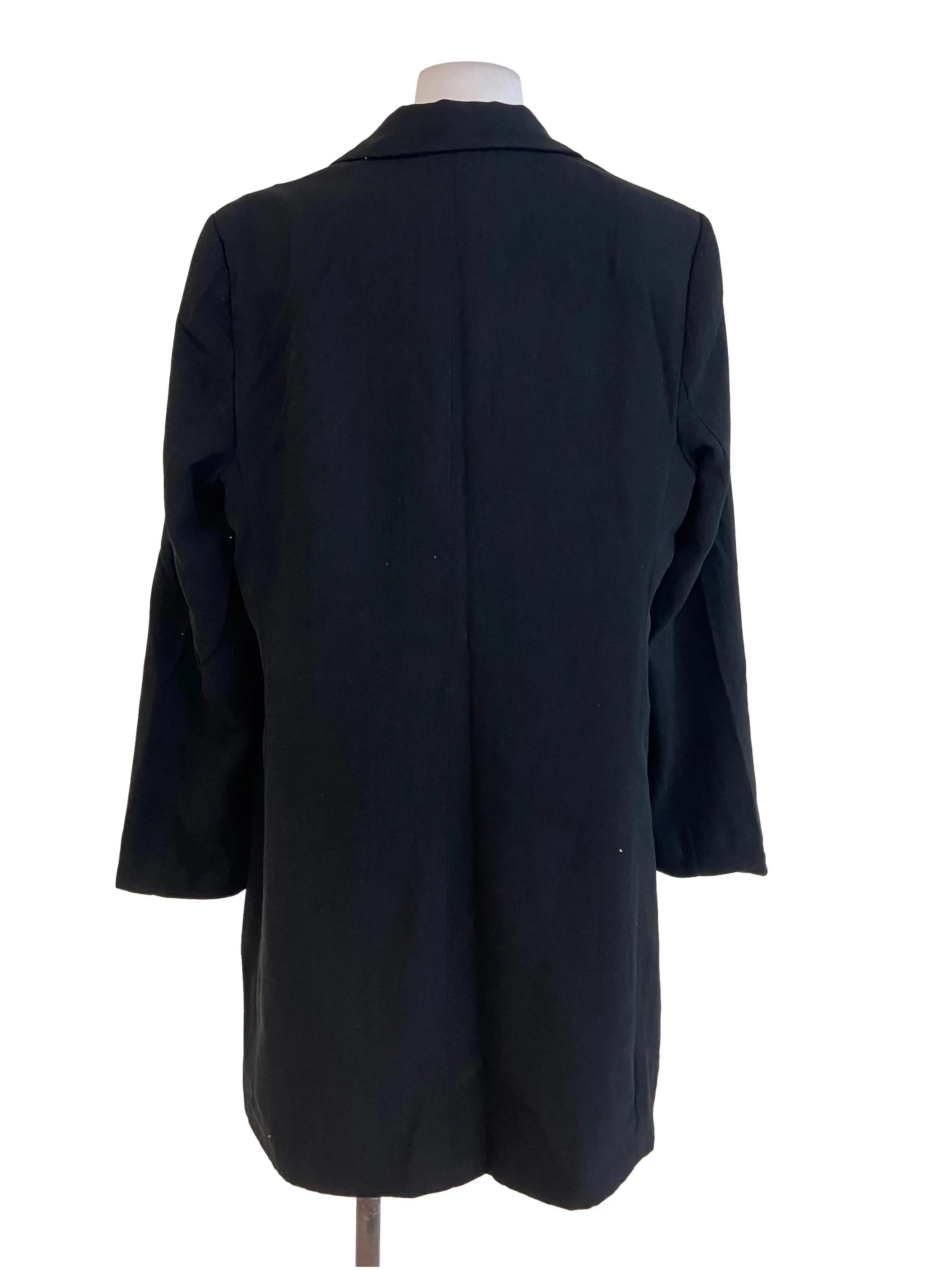 Black Single Breasted Four Buttons Blazer