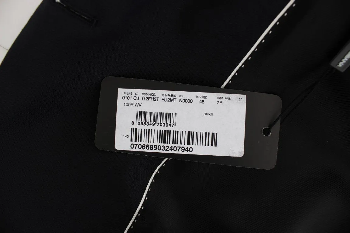 Black Wool Long Double Blazer Jacket Coat