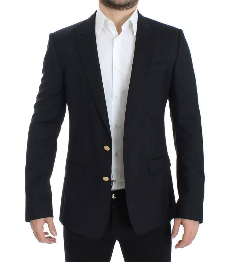 Black wool MARTINI slim fit blazer