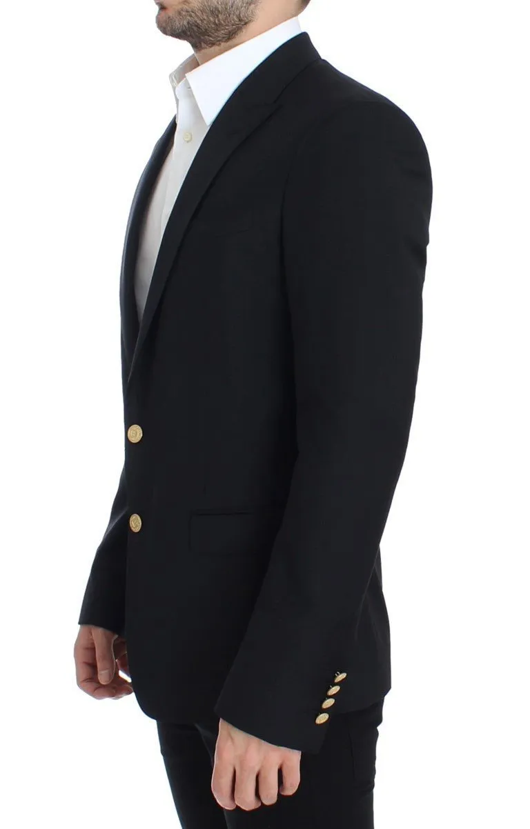Black wool MARTINI slim fit blazer