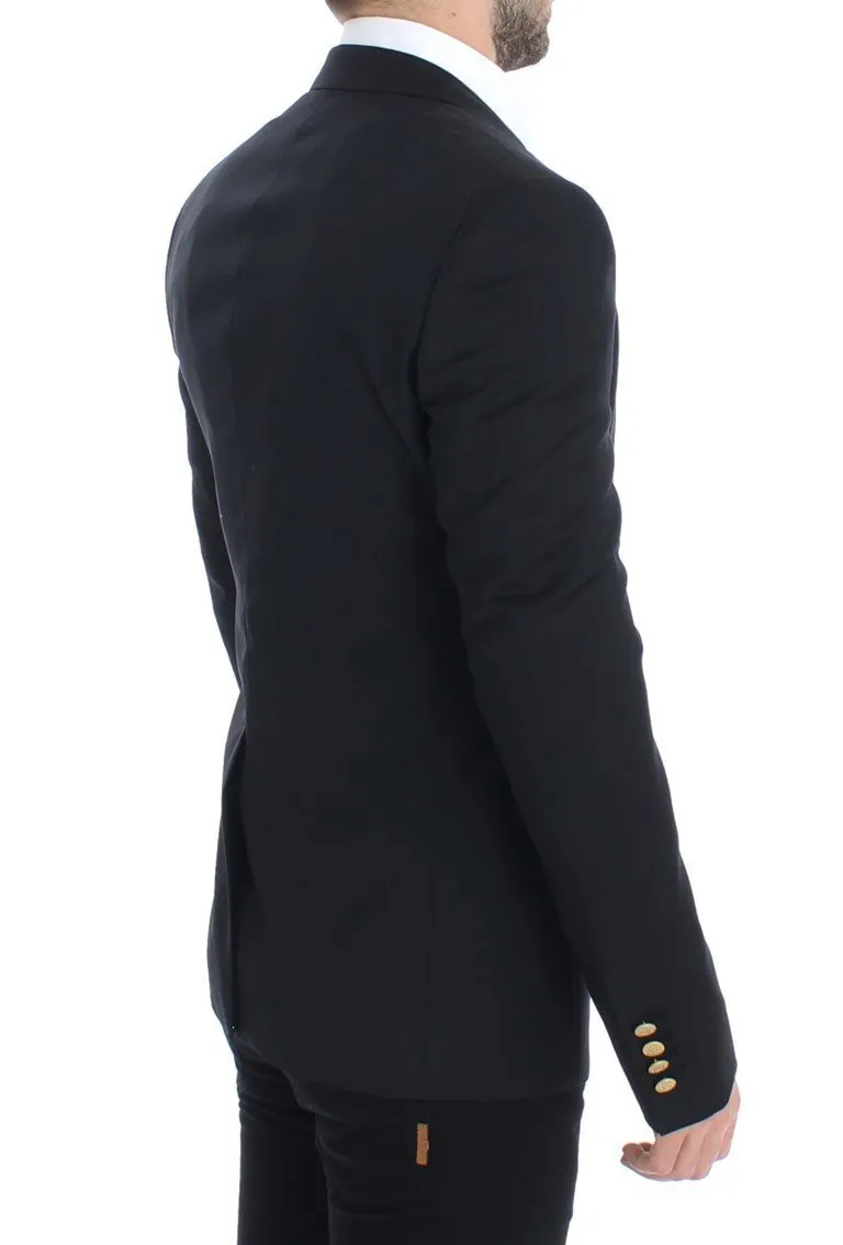 Black wool MARTINI slim fit blazer