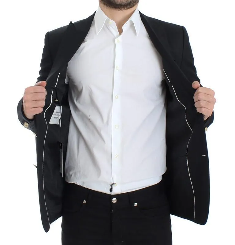 Black wool MARTINI slim fit blazer