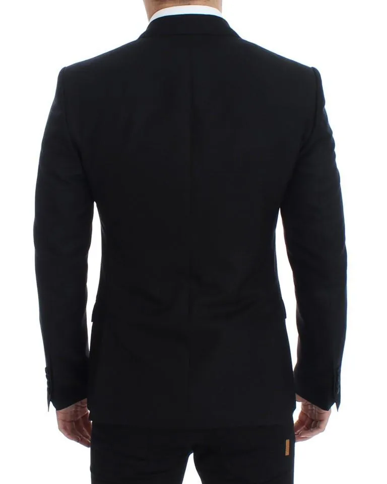 Black wool silk SICILIA blazer