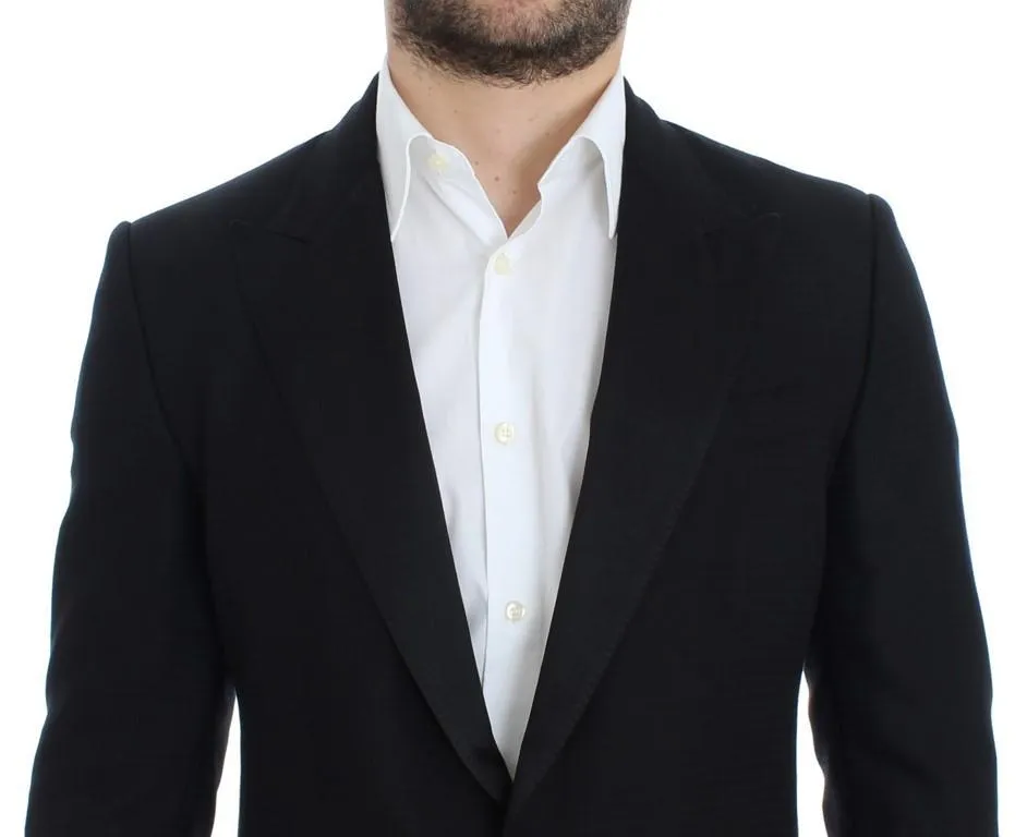 Black wool silk SICILIA blazer