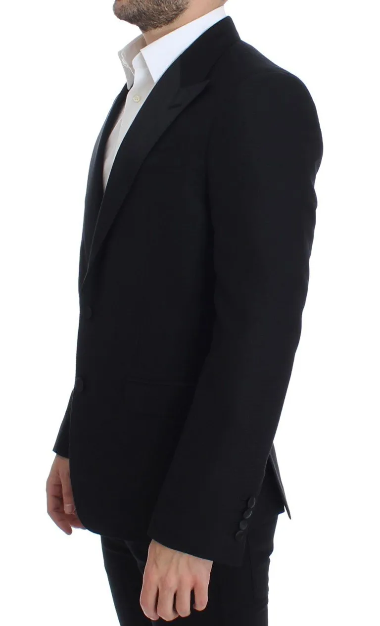 Black wool silk SICILIA blazer