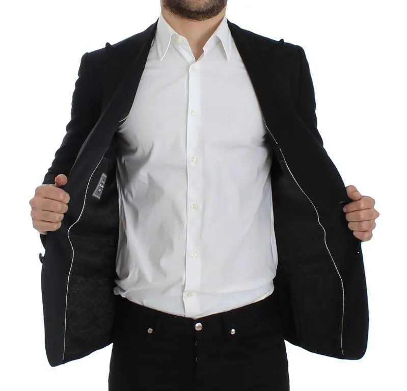 Black wool silk SICILIA blazer