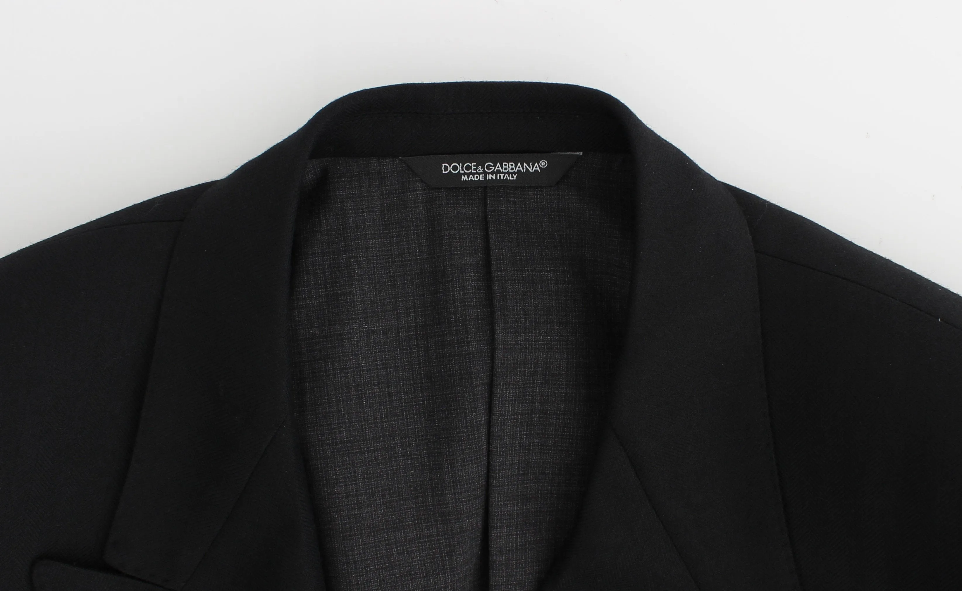 Black wool slim fit blazer