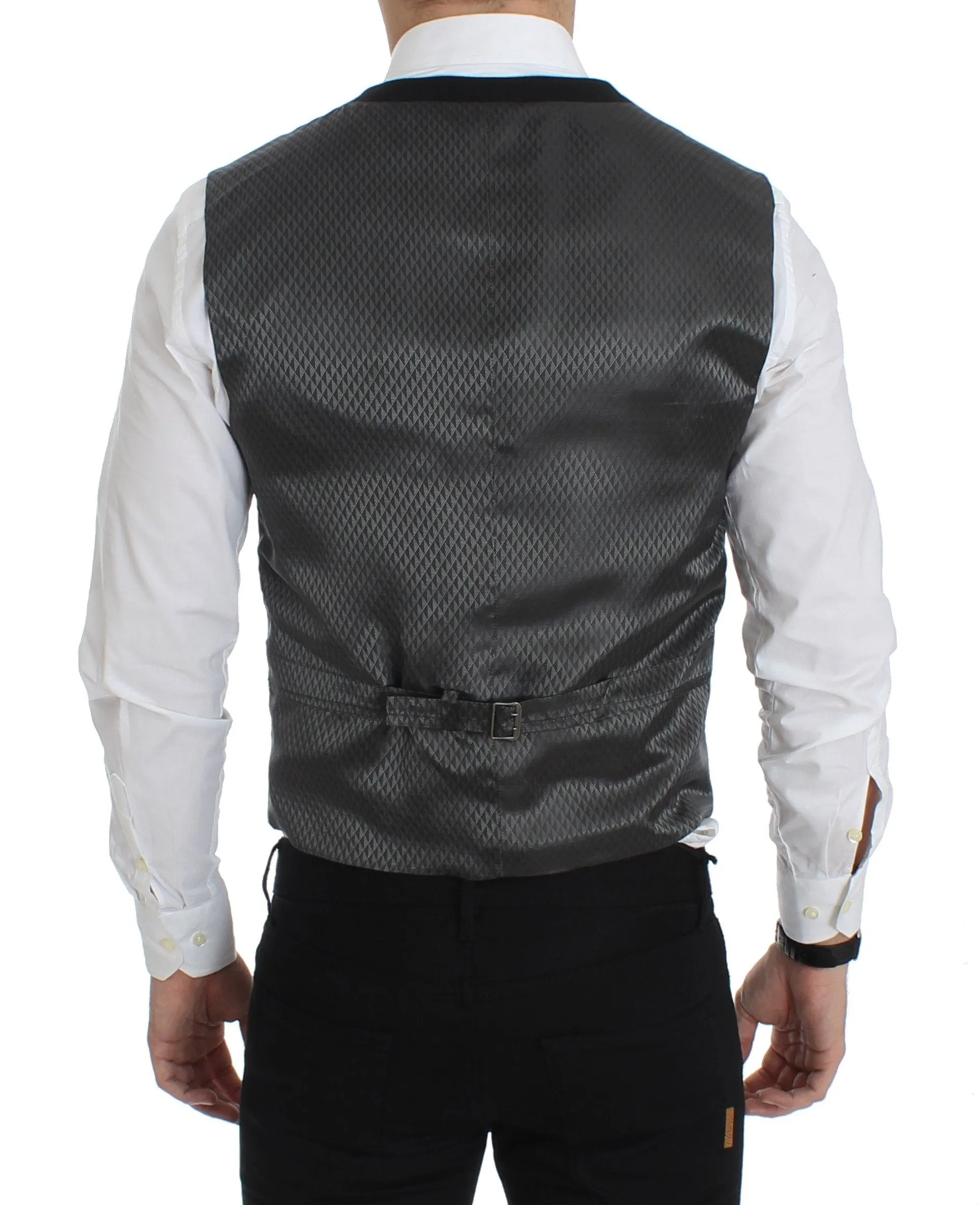 Black wool slim fit blazer