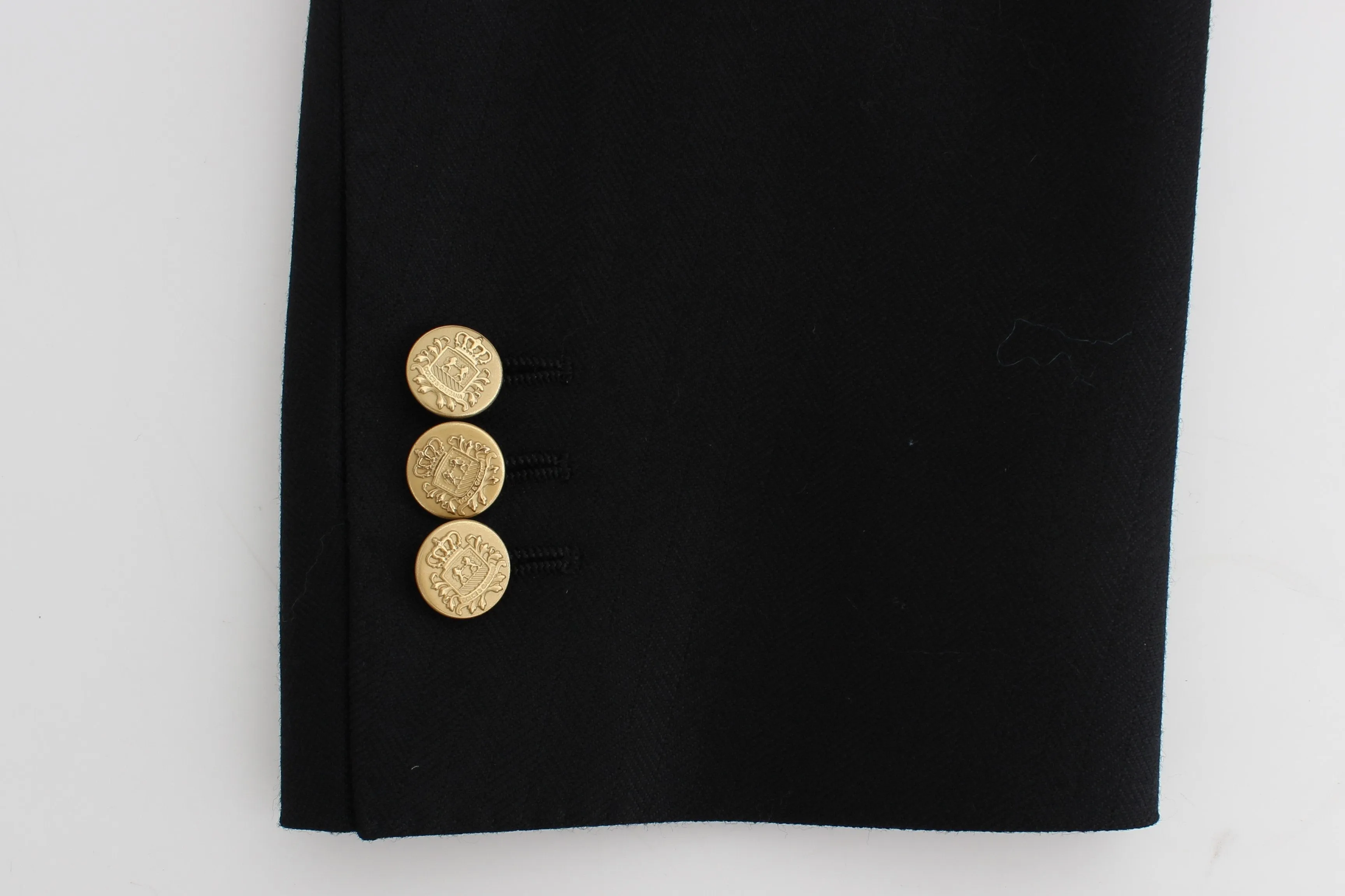 Black wool slim fit blazer