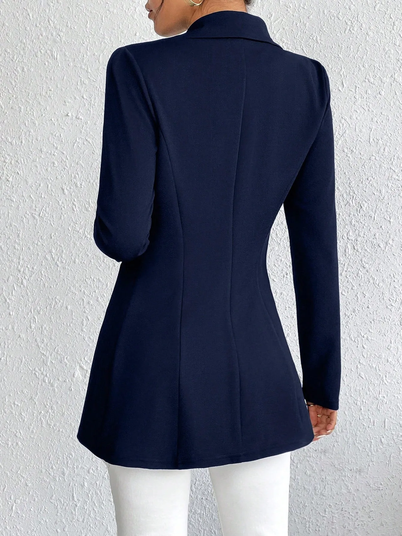 Blazer Ajustado de Manga Larga para Mujer  CR