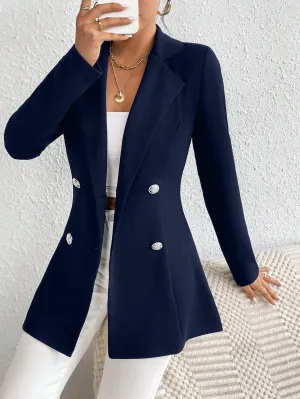 Blazer Ajustado de Manga Larga para Mujer  CR