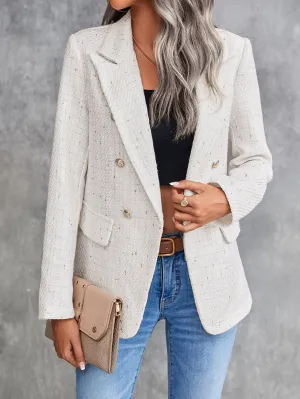 Blazer de Cuello con Solapa Doble Botonadura