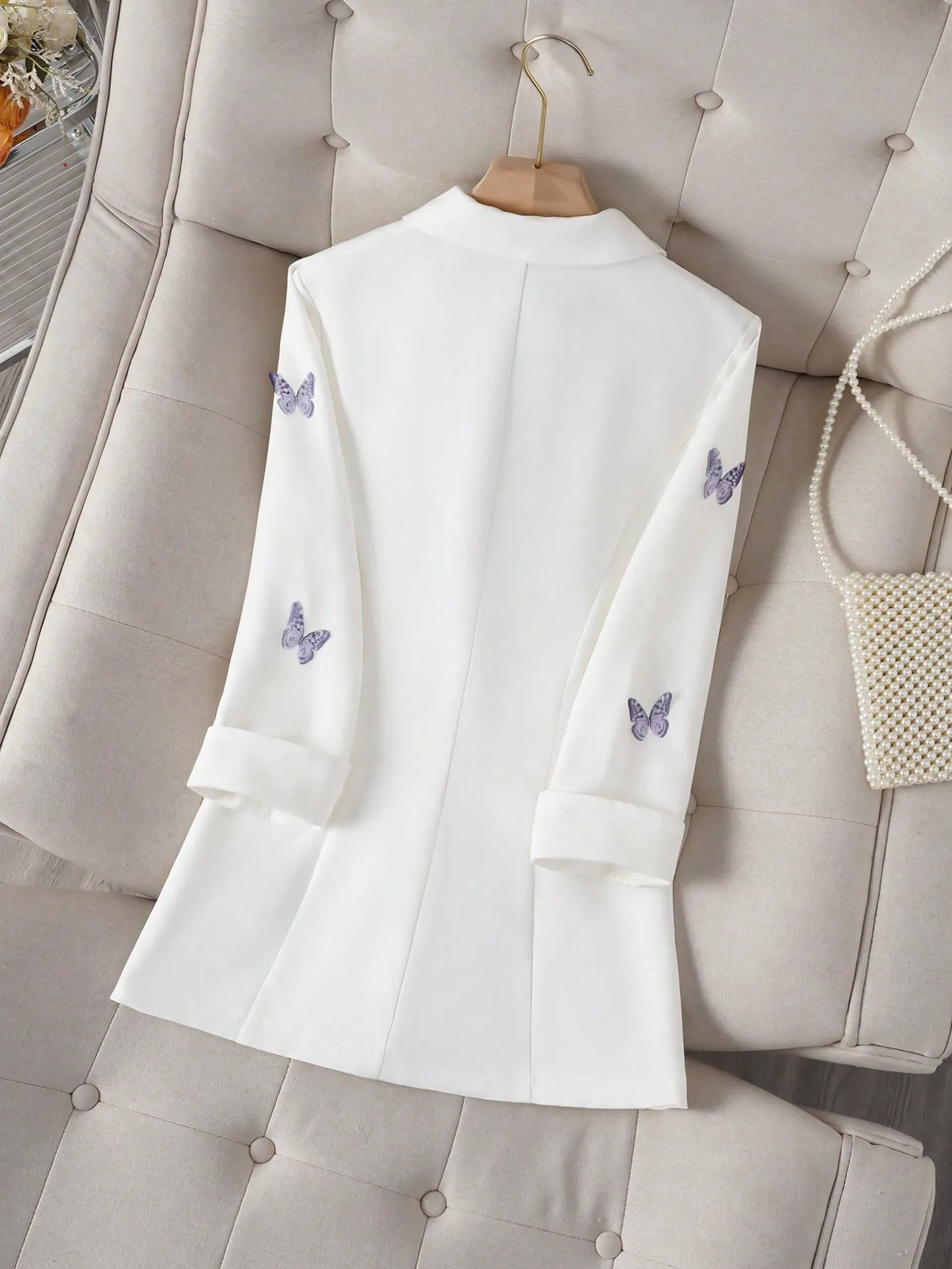 Blazer de mariposa Cherry Vibes para mujer en